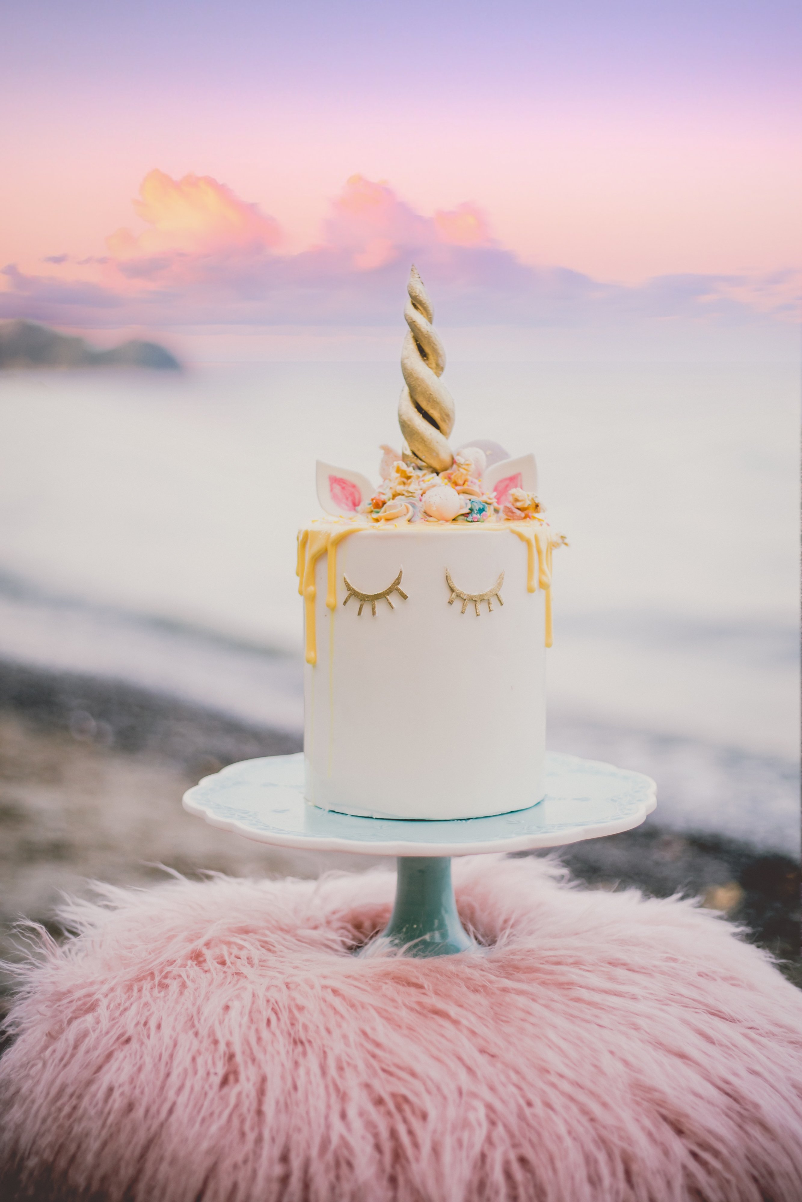 unicorn and rainbows themed kids birthday party event