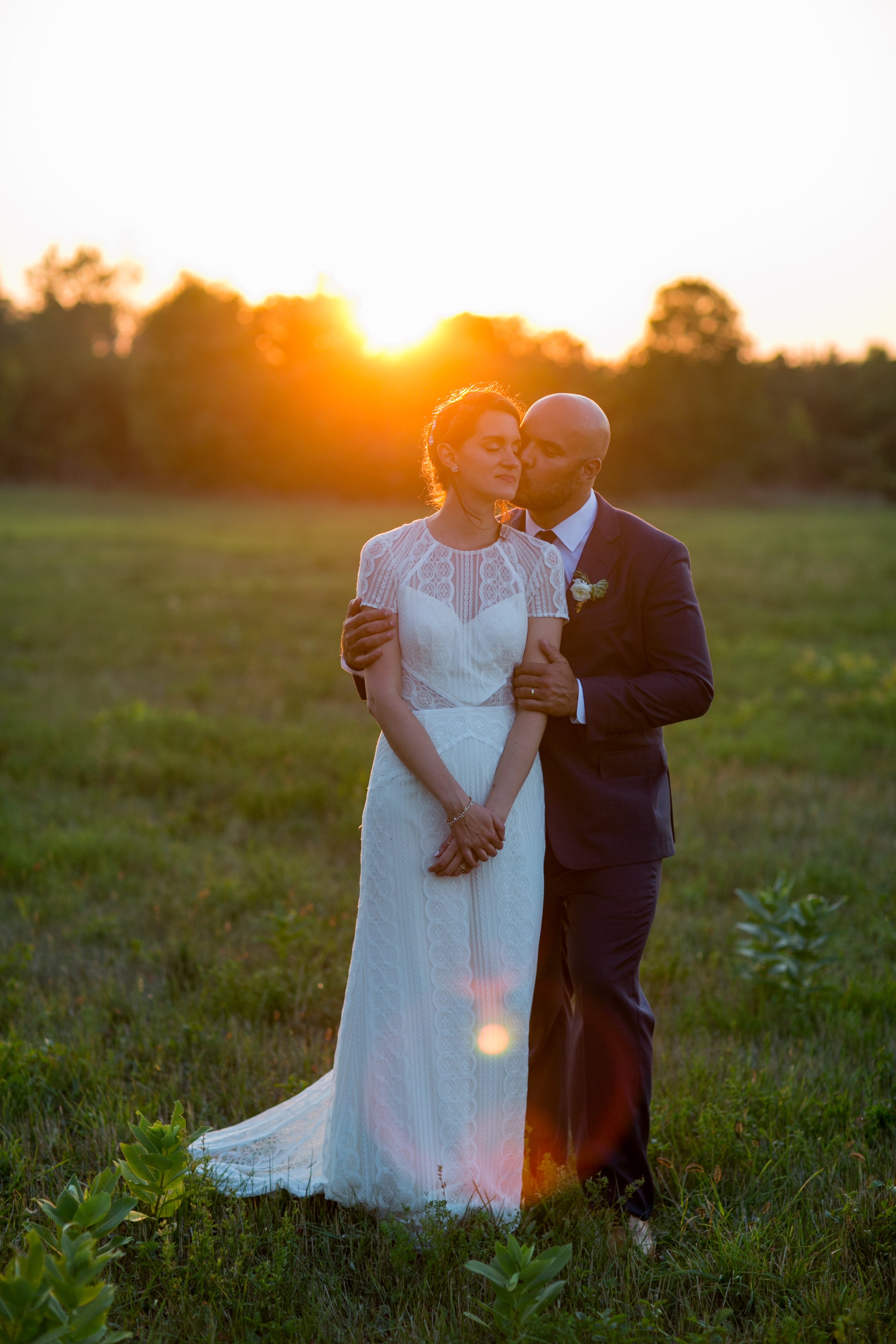 sunset wedding photos