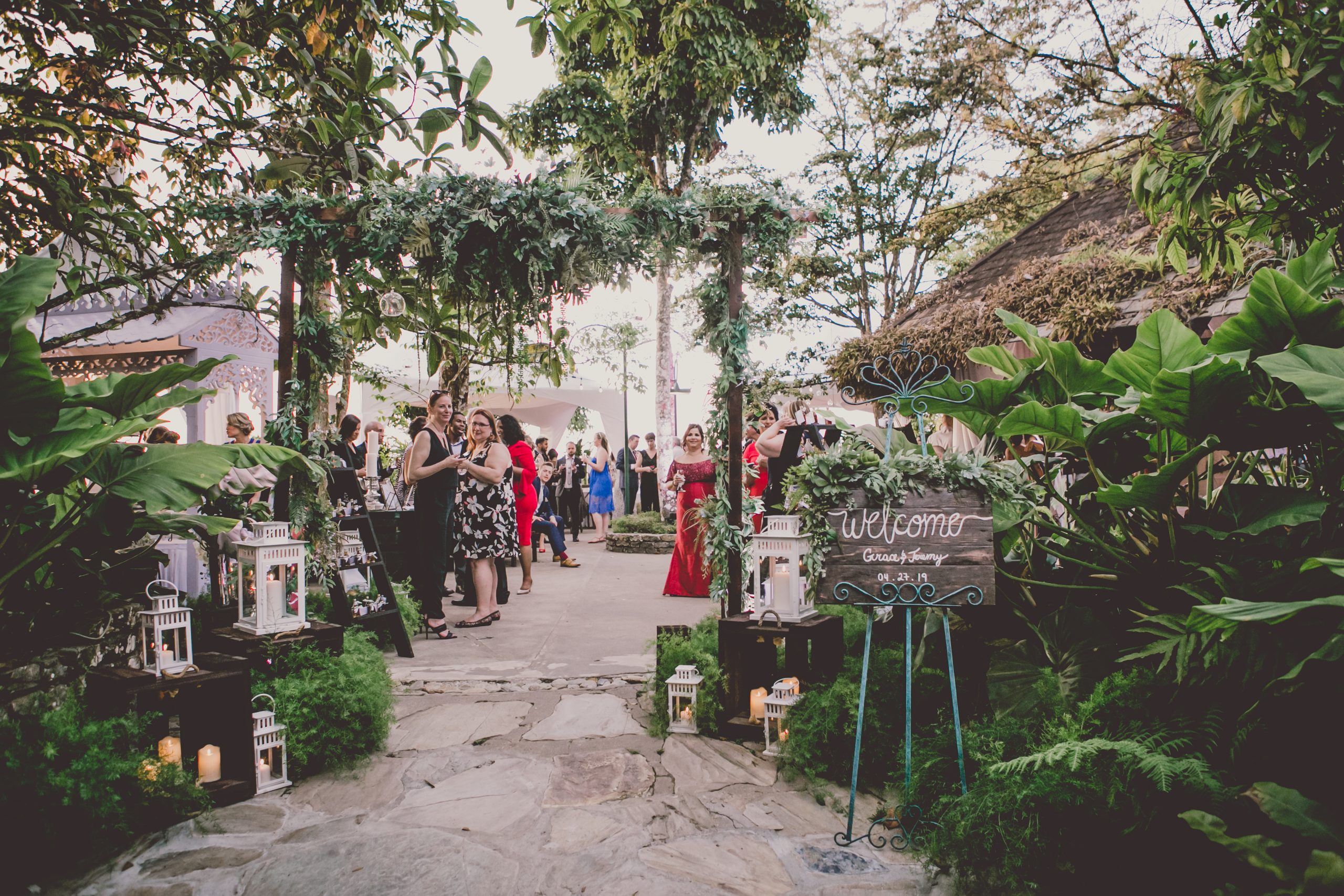wedding reception entrance in trinidad