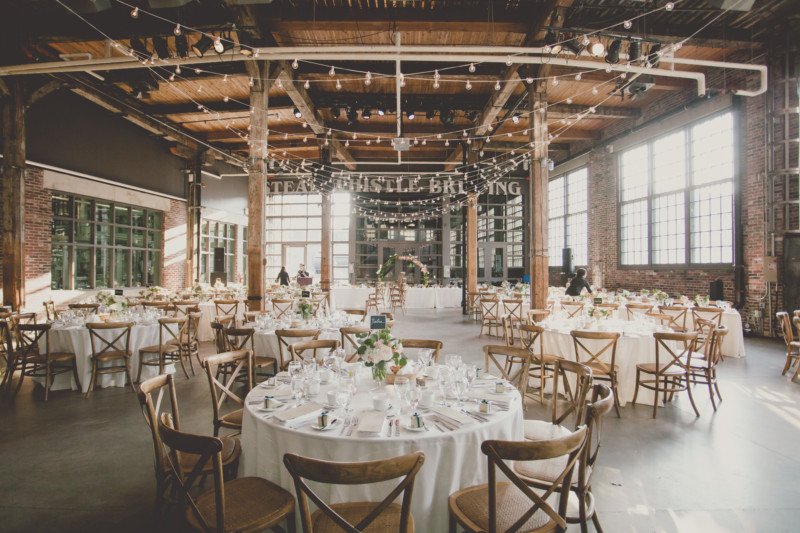 Steamwhistle Brewery wedding reception layout