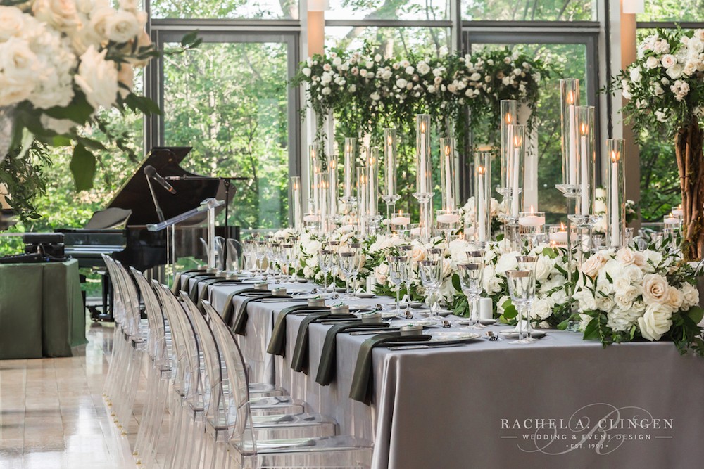 Royal Conservatory wedding reception set up