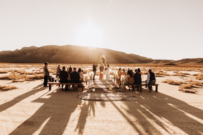 micro wedding in the desert
