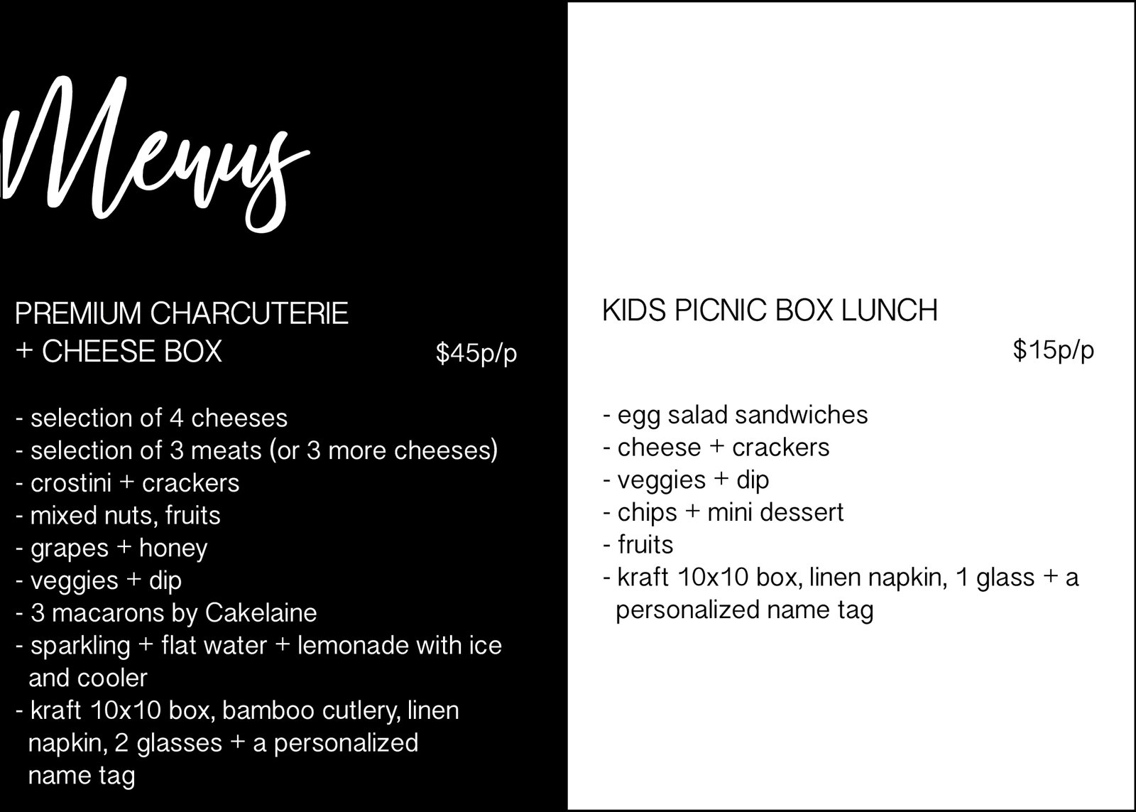 charcuterie box menu for mothers day picnic